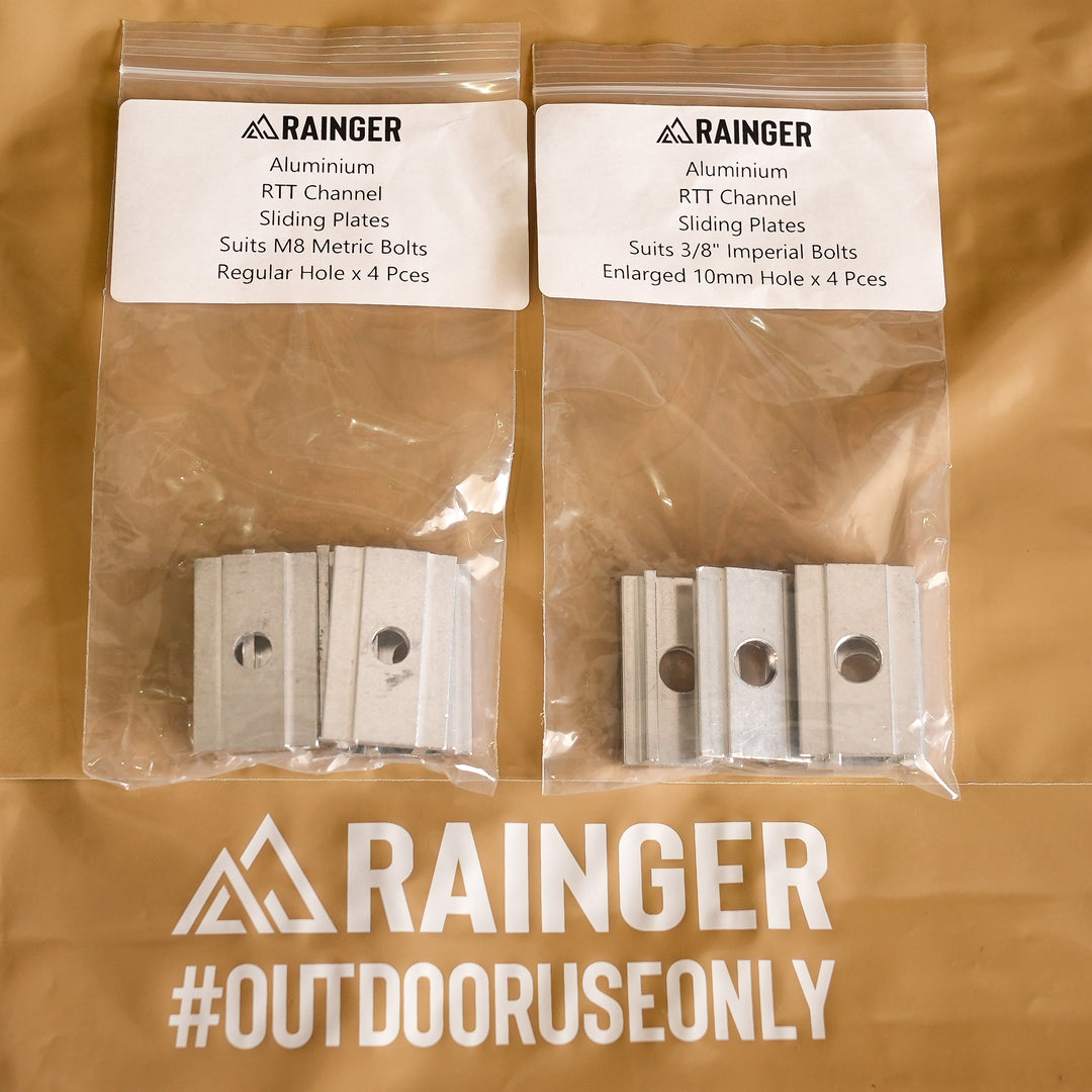 Rainger Aluminium RTT Channel Sliding Plates detail view
