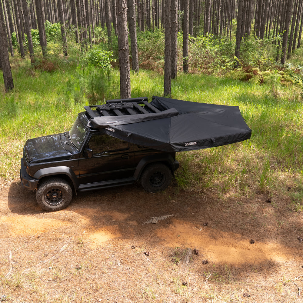 Rainger Duo 270 Degree Awning – 1.7M Jimny/Jeep/SWB installation setup
