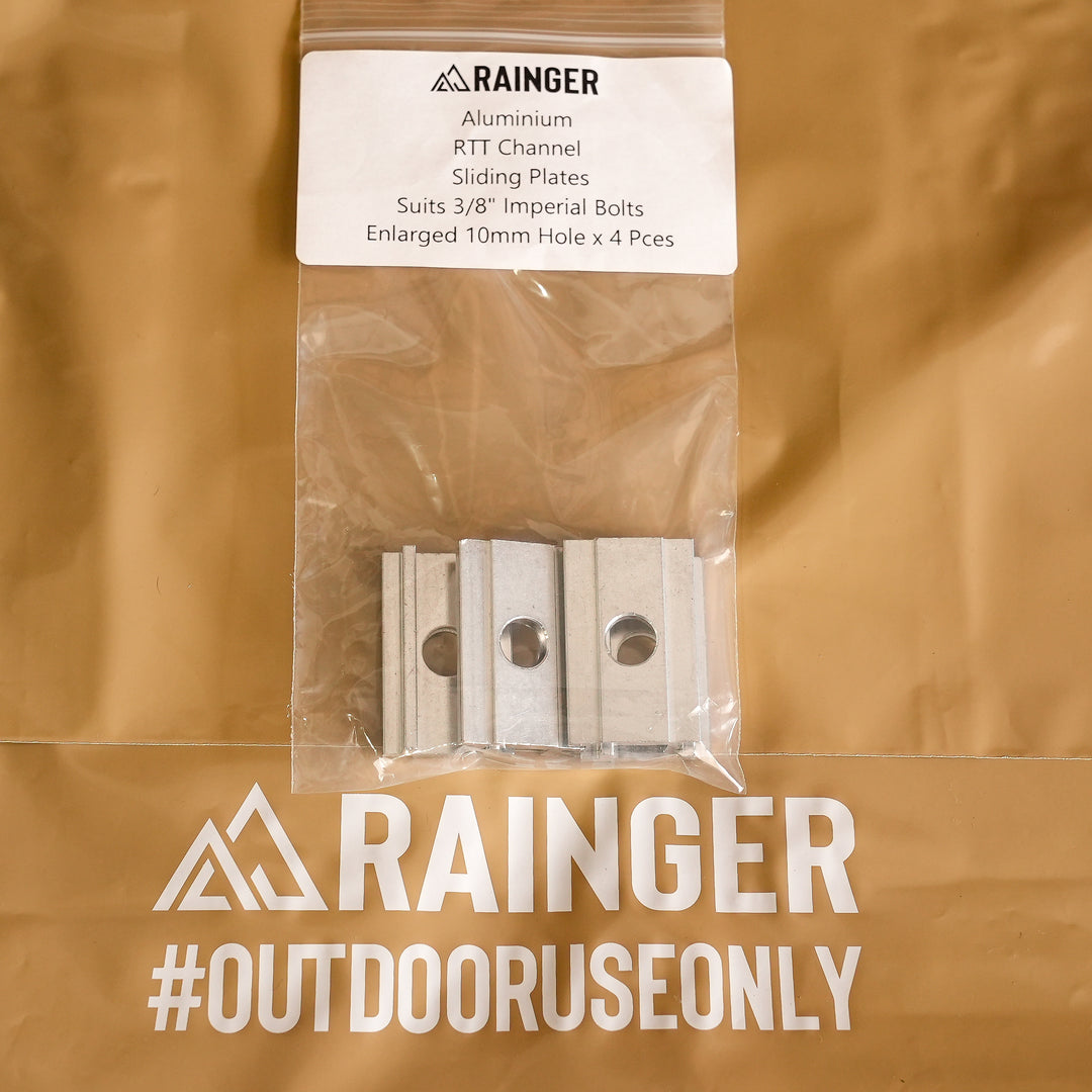 Rainger Aluminium RTT Channel Sliding Plates detail view