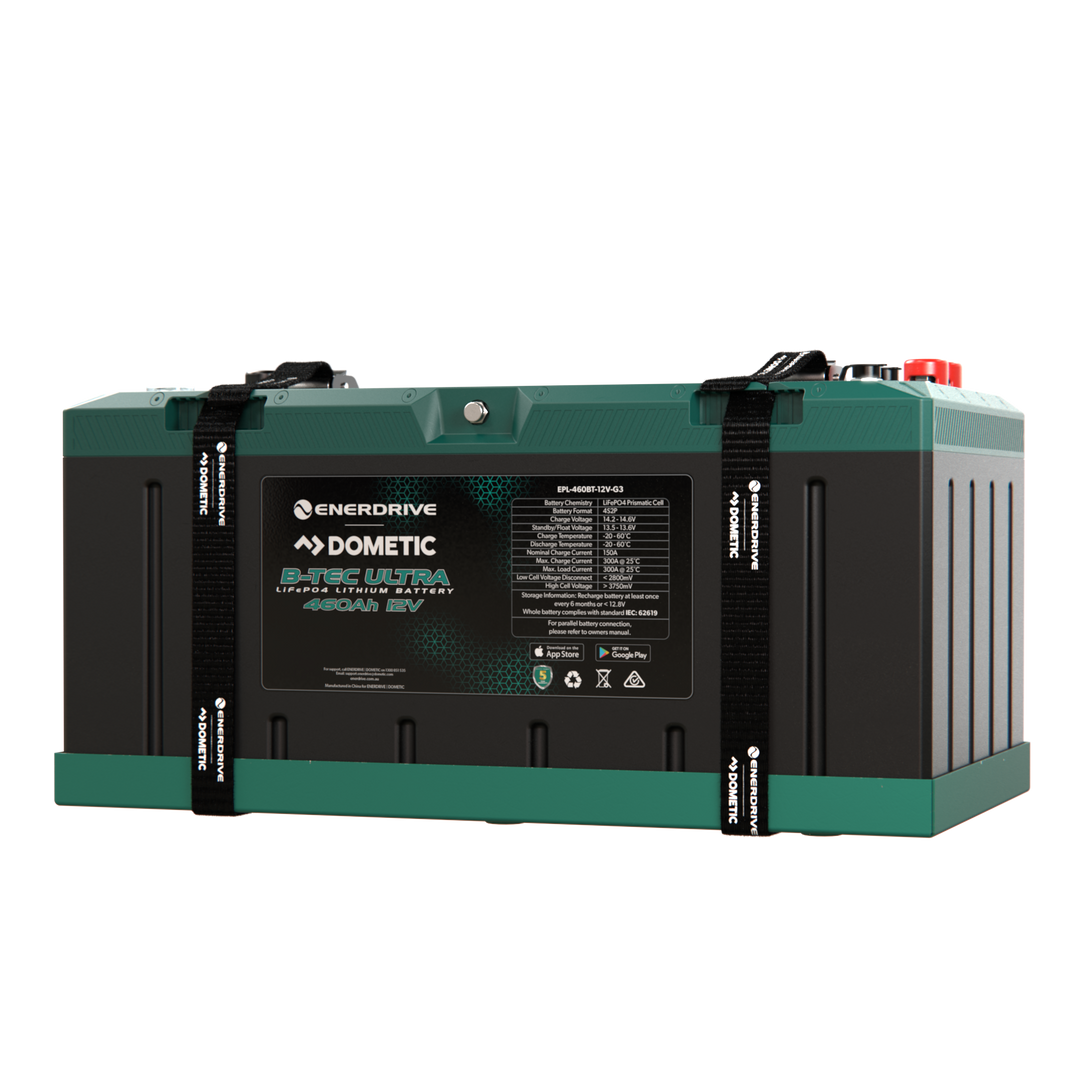 Enerdrive B-TEC Ultra 460Ah lithium battery detail view