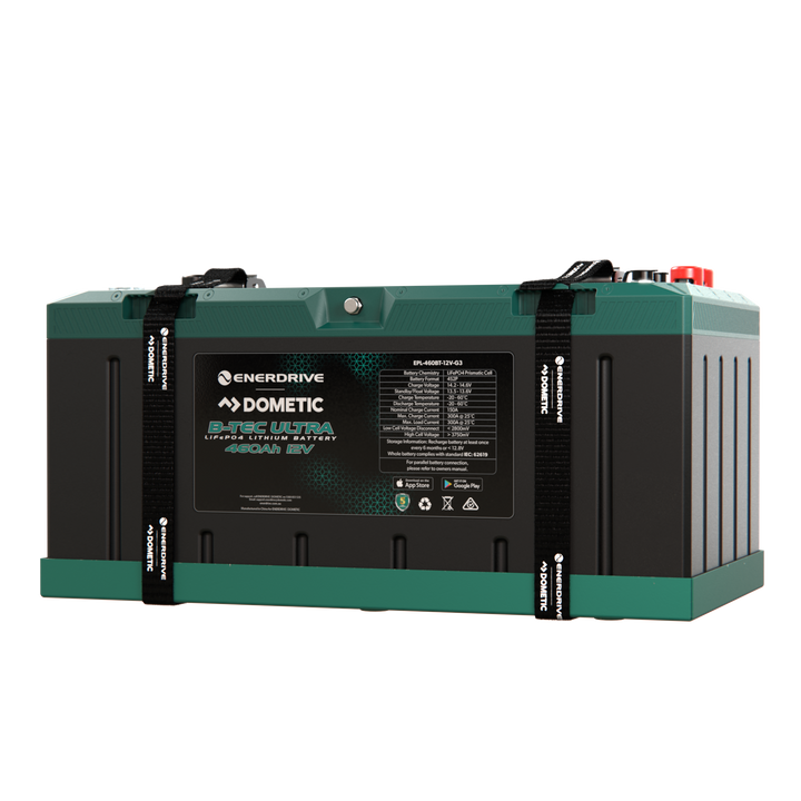Enerdrive B-TEC Ultra 460Ah lithium battery detail view