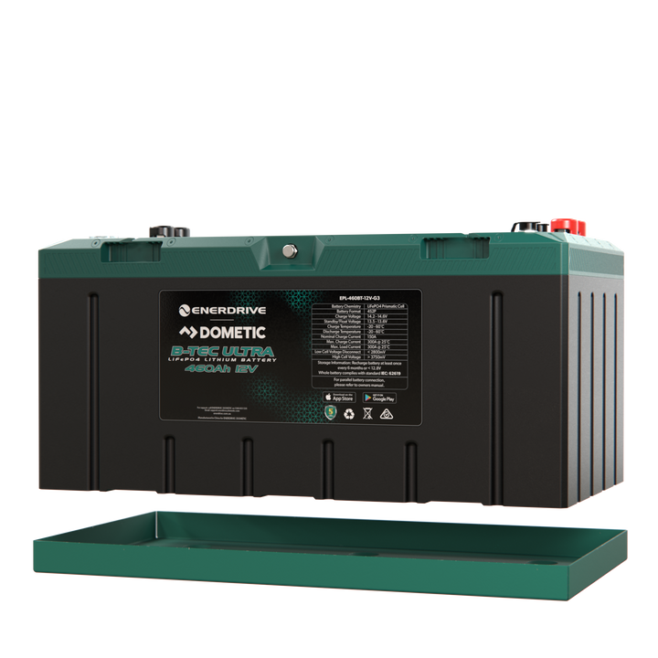 Enerdrive B-TEC Ultra 460Ah lithium battery detail view