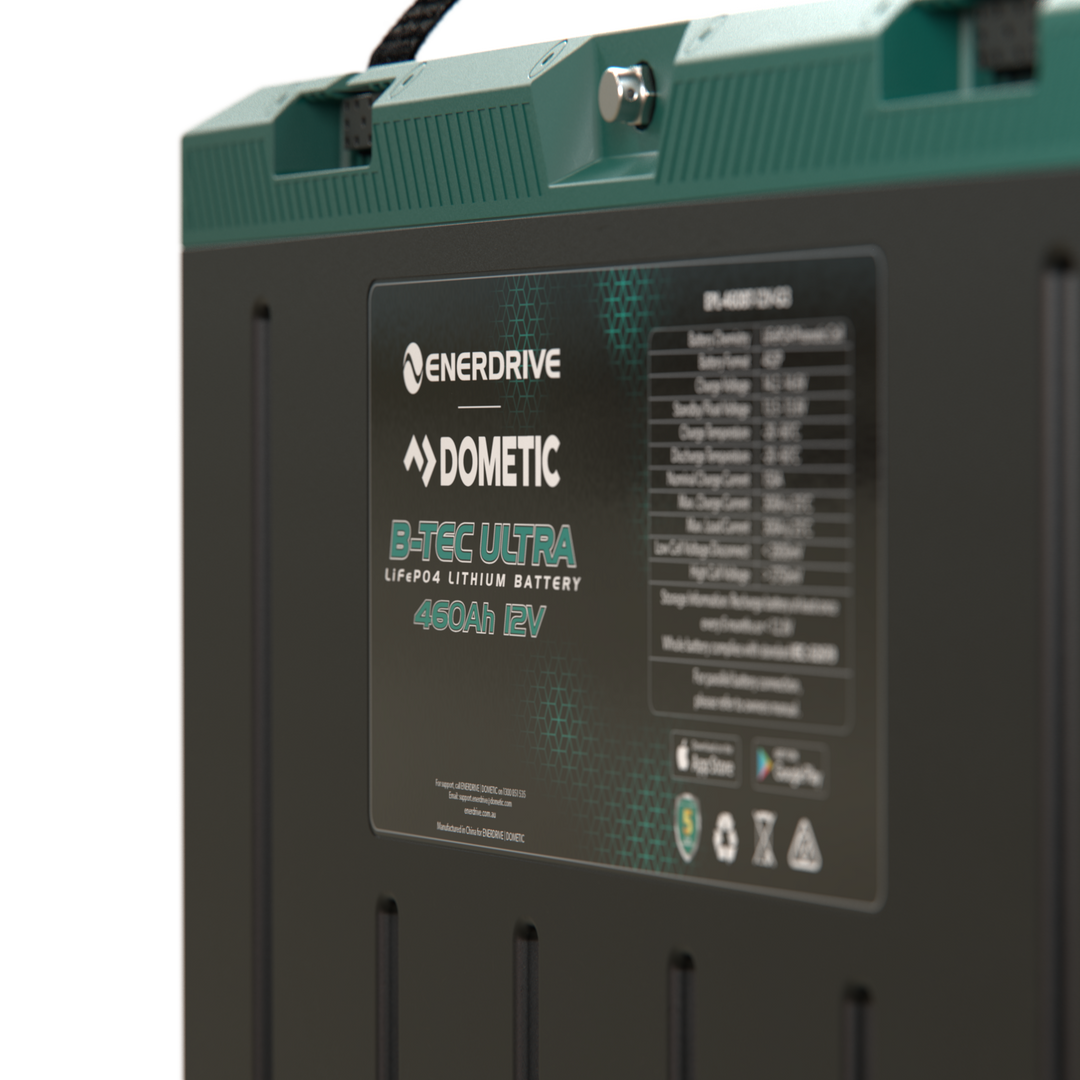Enerdrive B-TEC Ultra 460Ah 12V LiFePO4 battery detail view