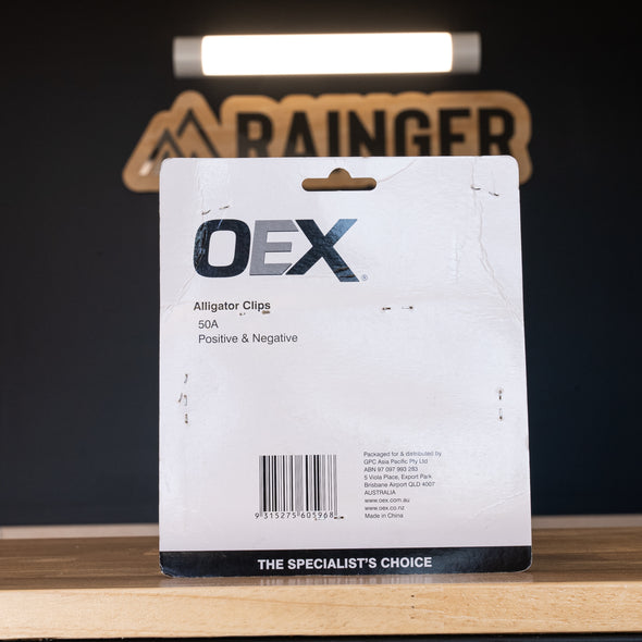 OEX - Alligator Clips 50A Positive & Negative Pair