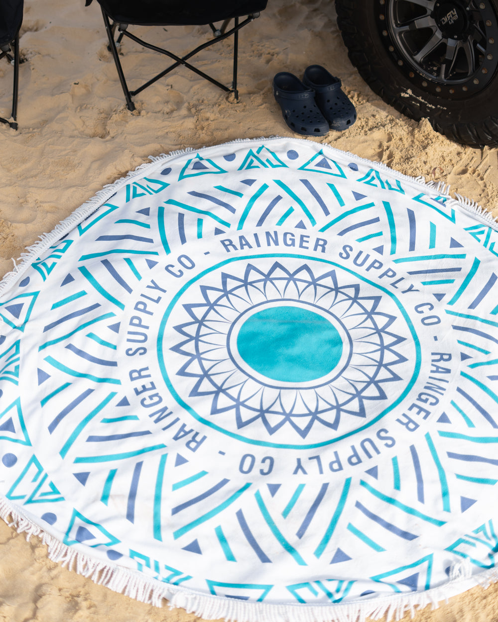 Rainger Sand Free XL Round Beach Towel 170CM alternative view