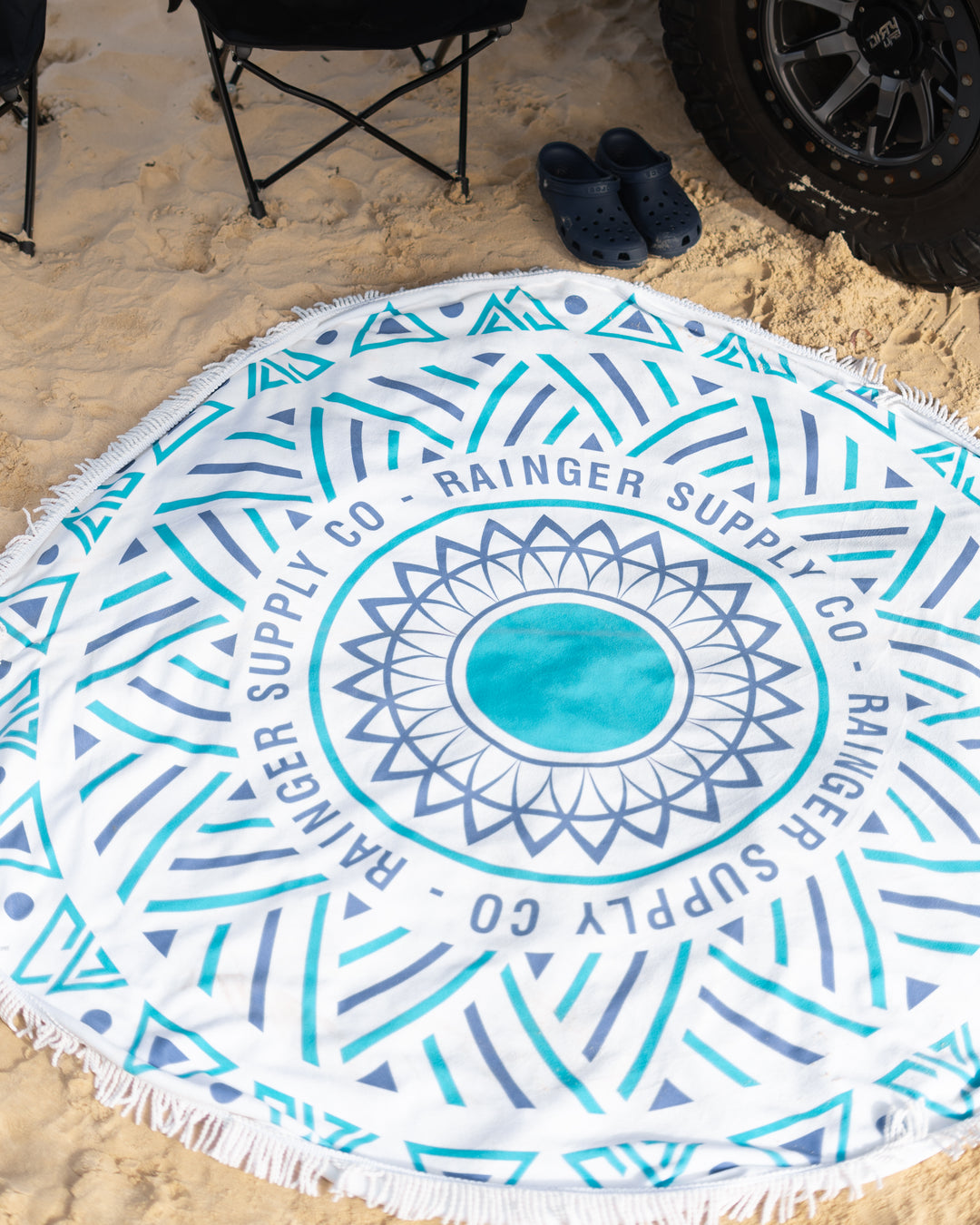 Rainger Sand Free XL Round Beach Towel 170CM alternative view