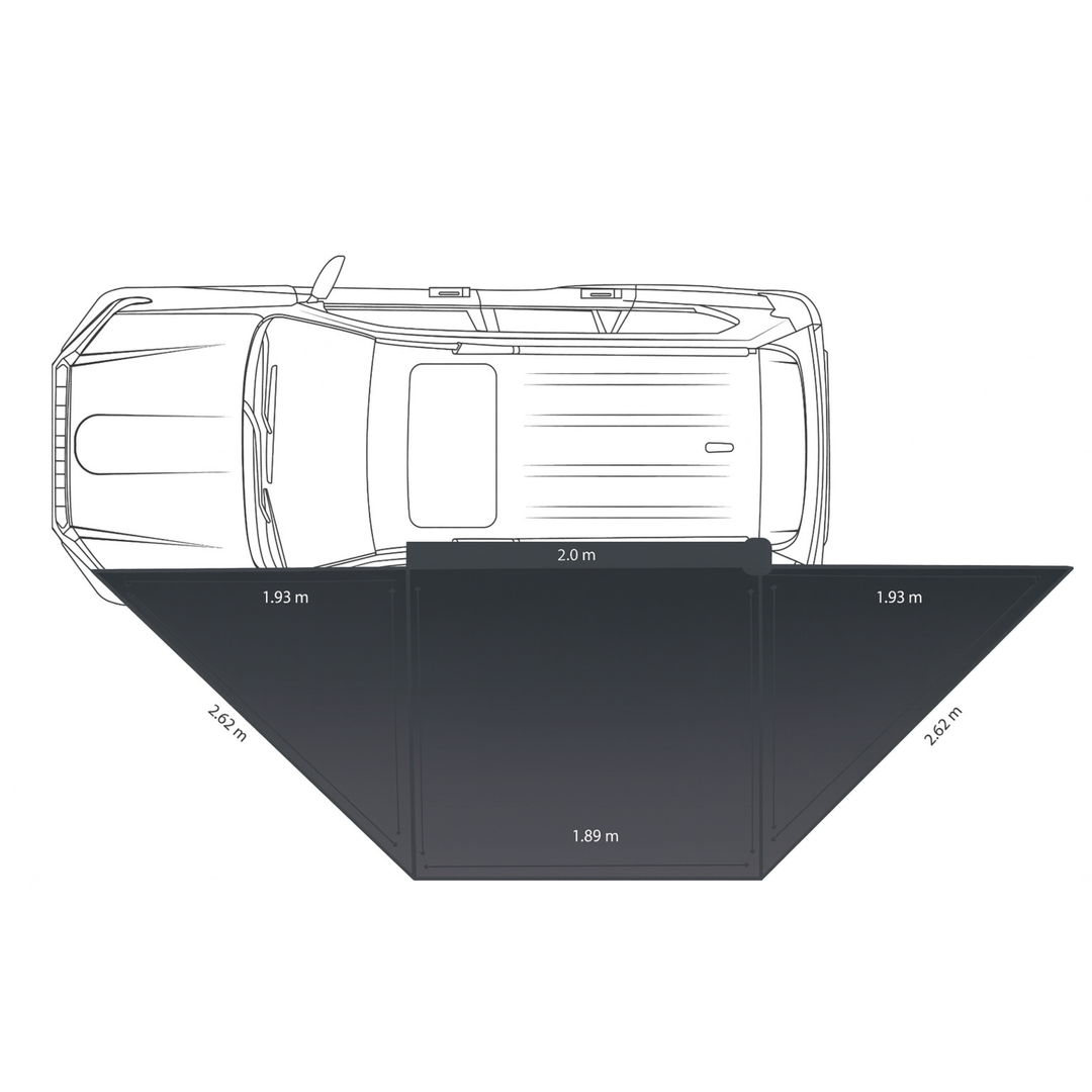Rainger Duo 180 Degree Awning – 2.0M detail view