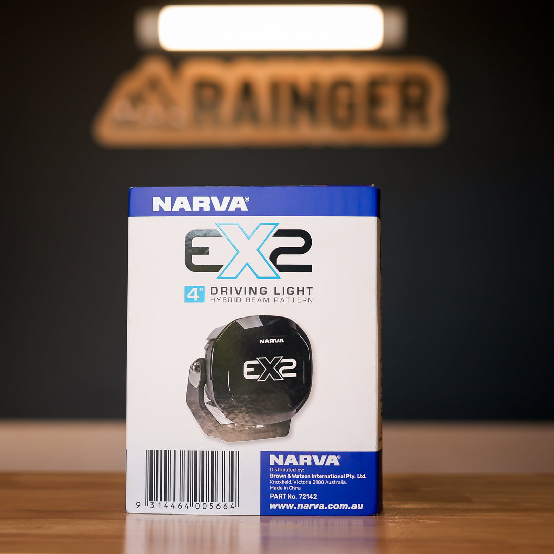 Narva – EX2 4″ Driving Light – Single Ditch LED Spread Beam (12–24V, Single) – 72142 detail view