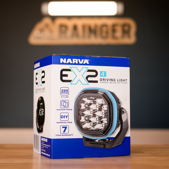 Narva - EX2 4″ Driving Light - Single Ditch LED Spread Beam (12–24V, Single) - 72142