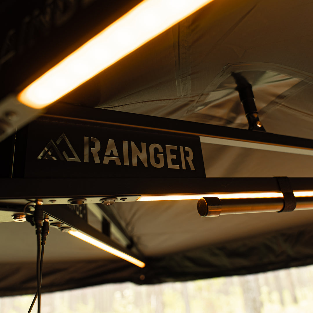 Rainger Duo 270 Degree Awning – 2.5M – D Zip for RTT side profile view