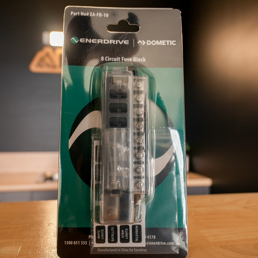 Enerdrive - Fuse Block 8 Way Positive with Cover and Label Kit - EA-FB-10