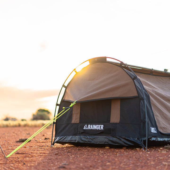 Rainger Touring Single Swag – RT1 Woodland detail view