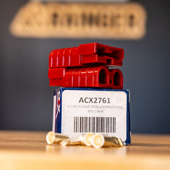 OEX - 50A Anderson Plug Pair - With Connectors (Grey/Red/Blue/Black) Available