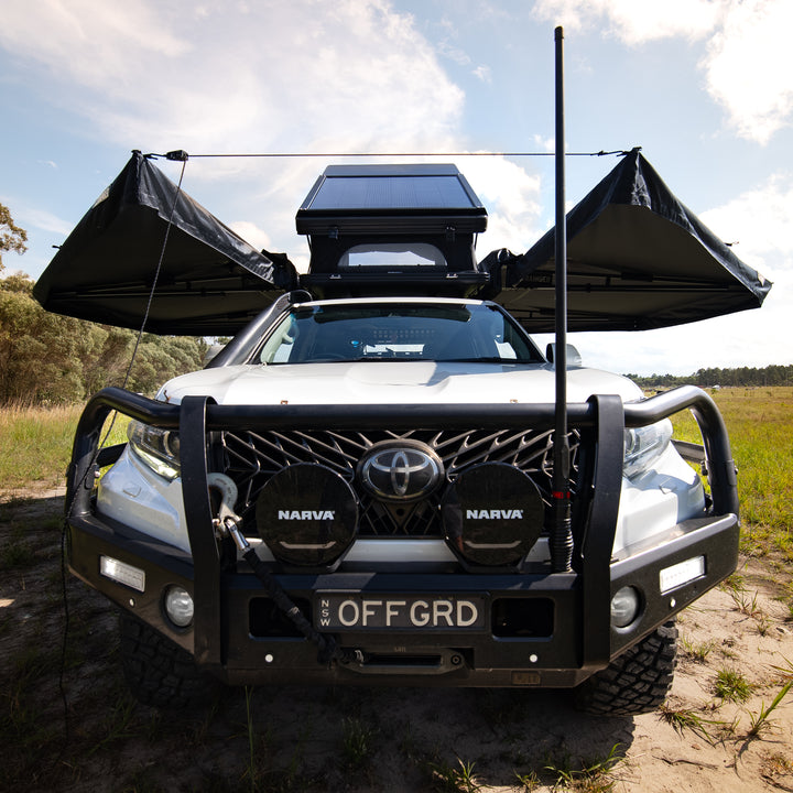 Rainger Duo 180 Degree Awning – 2.0M installation setup