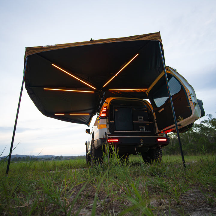 Rainger NEW – Rainger Duo 6ARM 270 Degree Awning – 2.0M D Zip for RTT detail view