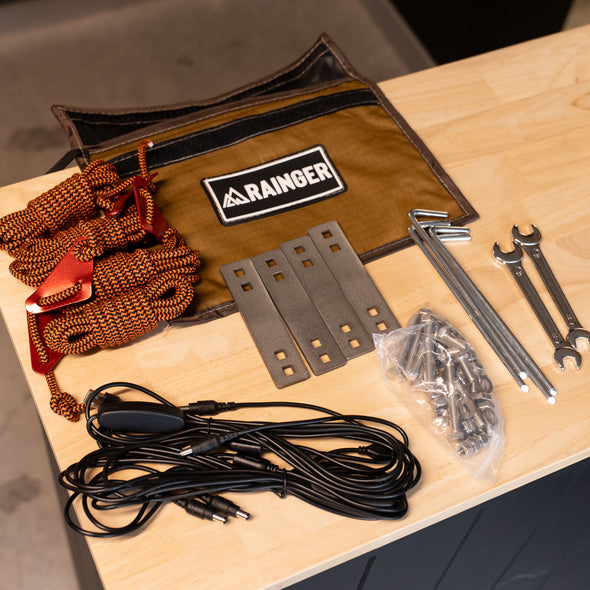 Rainger Duo 180 Degree Awning - 2.0M + FREE Kitchen Caddy