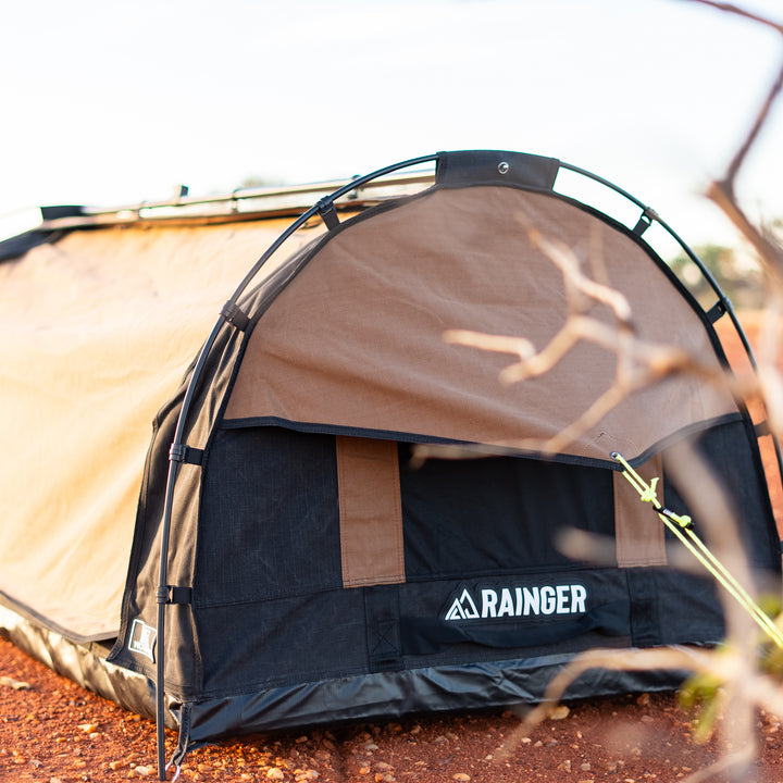 Rainger Touring Single Swag – RT1 Woodland detail view