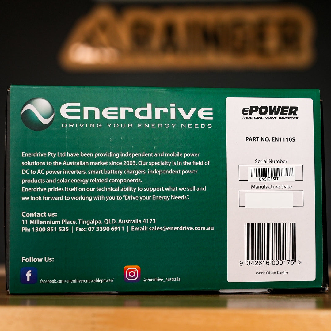 Enerdrive – 1000W Pure Sine Wave Inverter 12V to 240V – With Remote Switch and 150A Midi Fuse – EN1110S detail view