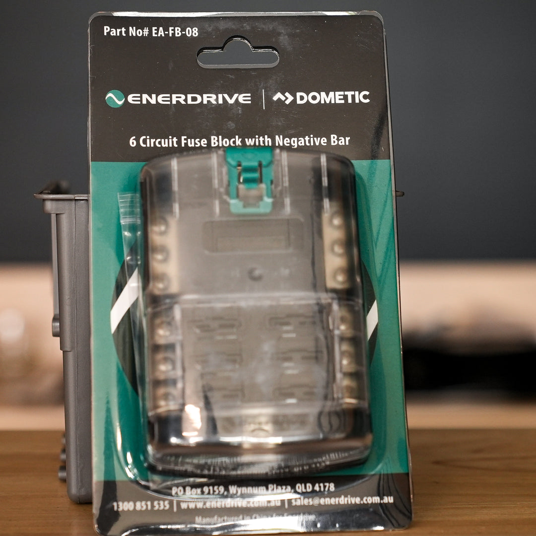 Enerdrive – ST Blade Fuse Block – 6 Circuits with Negative Bus and Cover – EA-FB-08 alternative view