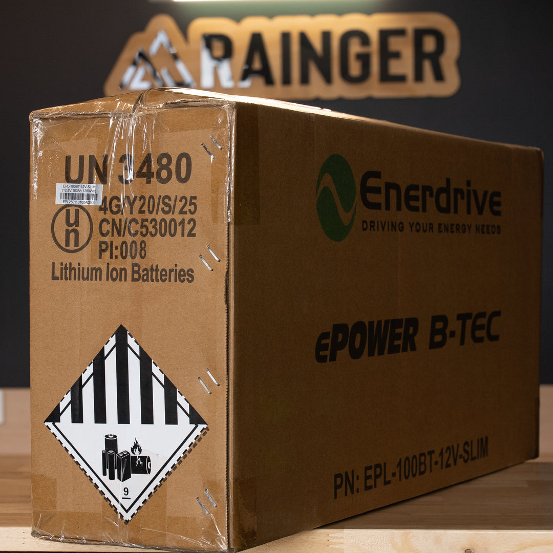 Enerdrive – B-TEC 100Ah 12V Lithium LiFePO₄ Slim Case Battery – EPL-100BT-12V-SLIM detail view