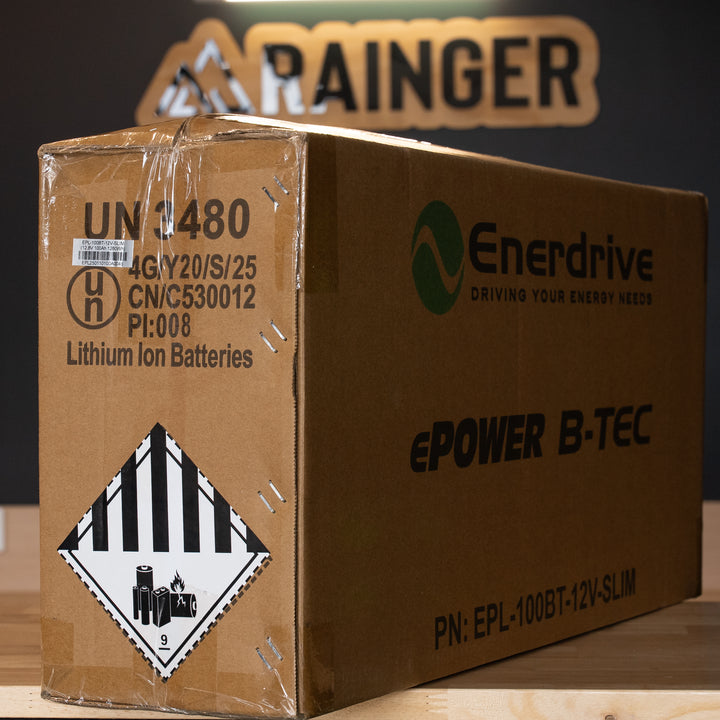 Enerdrive – B-TEC 100Ah 12V Lithium LiFePO₄ Slim Case Battery – EPL-100BT-12V-SLIM detail view