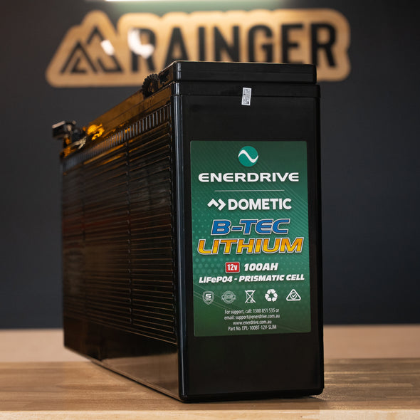 Enerdrive – B-TEC 100Ah 12V Lithium LiFePO₄ Slim Case Battery – EPL-100BT-12V-SLIM