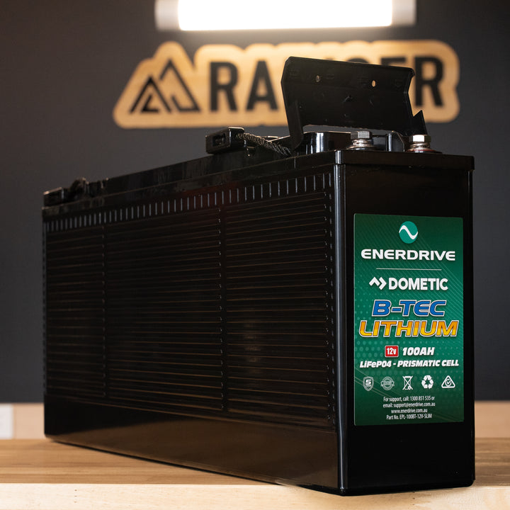 Enerdrive – B-TEC 100Ah 12V Lithium LiFePO₄ Slim Case Battery – EPL-100BT-12V-SLIM detail view