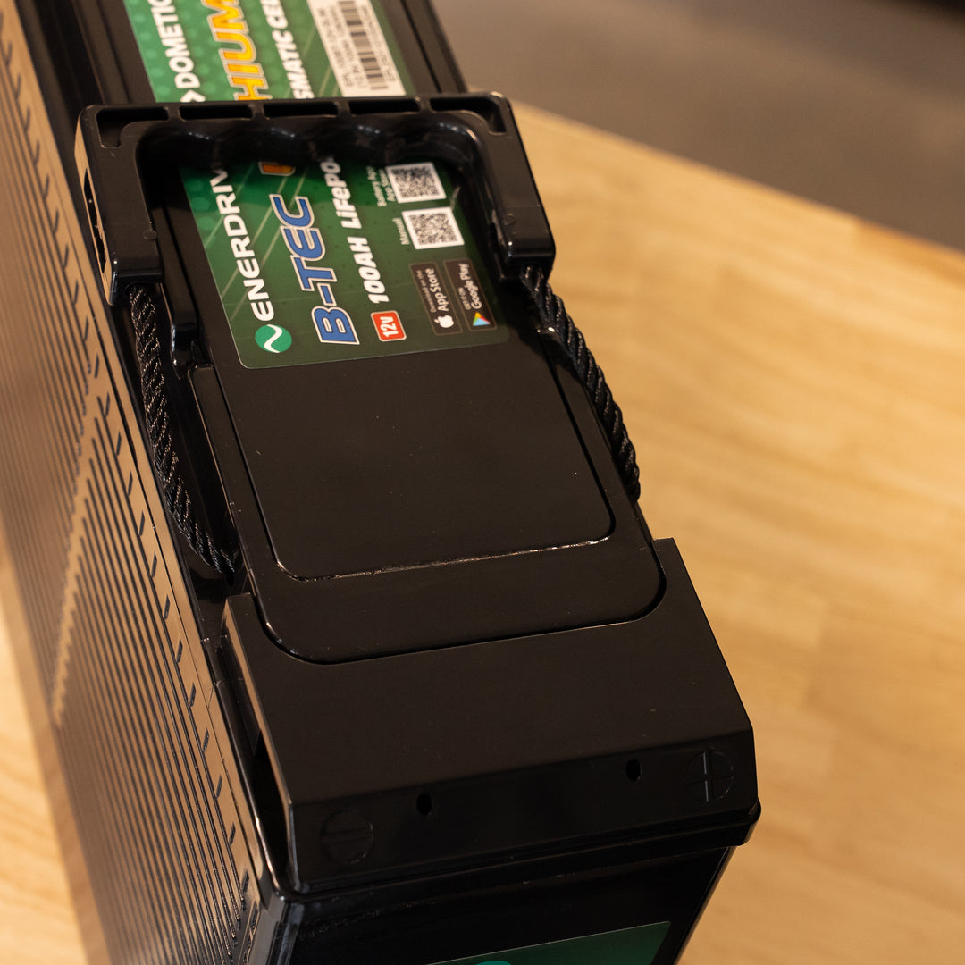 Enerdrive – B-TEC 100Ah 12V Lithium LiFePO₄ Slim Case Battery – EPL-100BT-12V-SLIM detail view