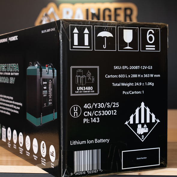 Enerdrive – B-TEC ULTRA G3 200Ah 12V Lithium LiFePO4 Battery (IP67, Gen3) – EPL-200BT-12V-G3