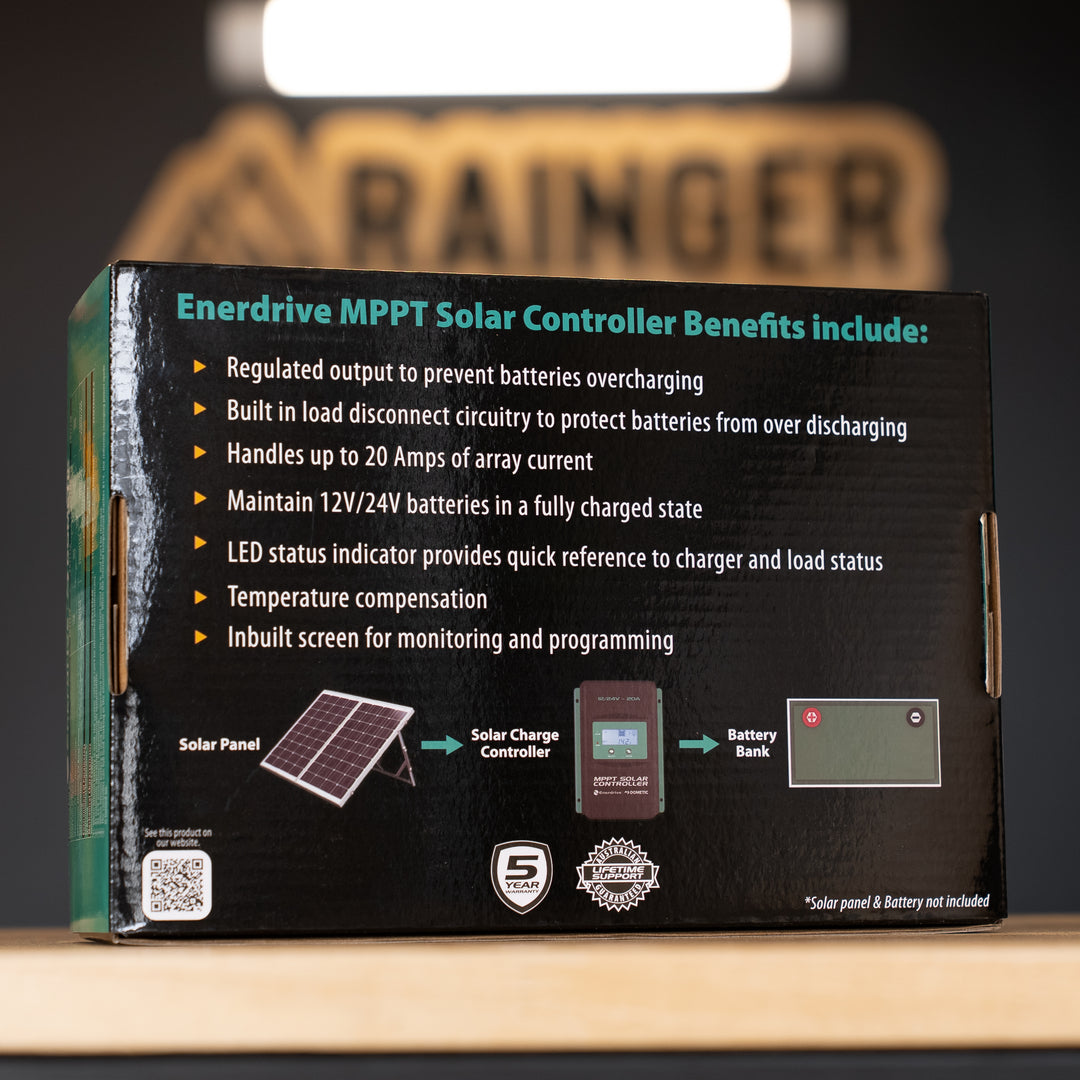 Enerdrive – MPPT Solar Controller w/ Display 20A 12/24V – EN43520 detail view