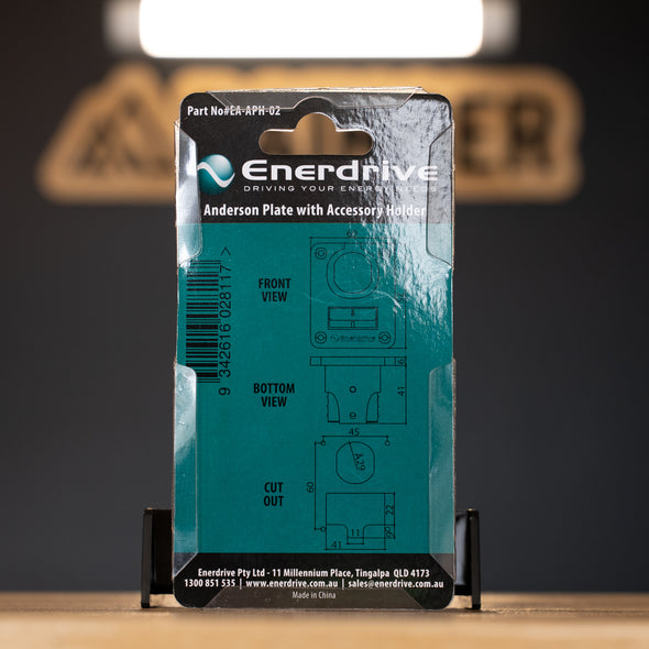 Enerdrive – Panel Mount 50A Anderson Plug Holder + 1 Socket Hole – EA-APH-02