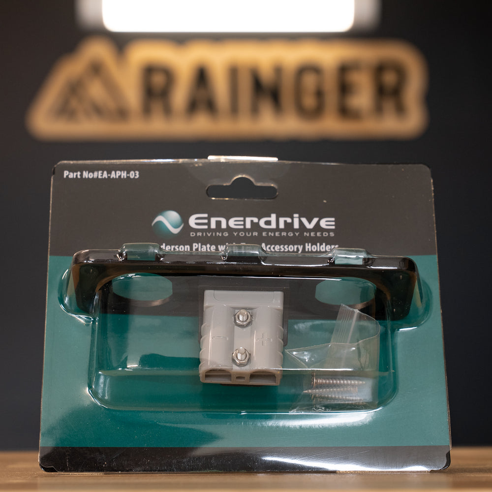 Enerdrive – Panel-Mount 50A Grey Anderson Plug Holder + 2 Socket Holes – EA-APH-03 alternative view