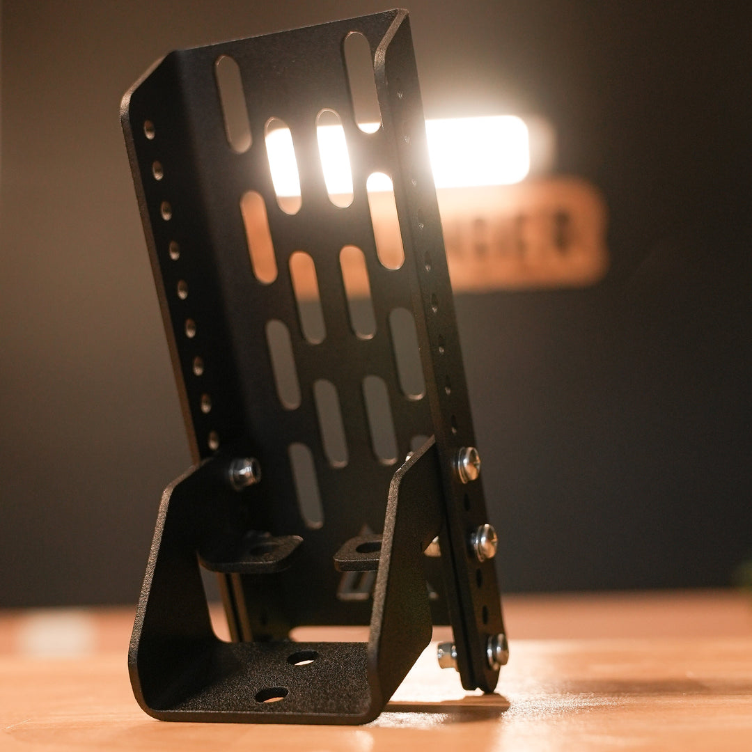 304 stainless awning bracket in textured black powder coat