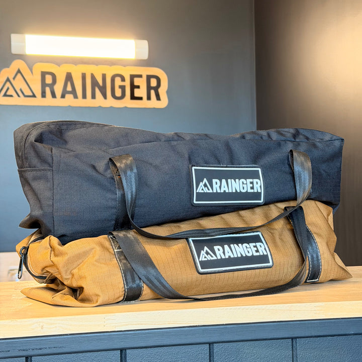 Rainger Duo 270 Degree Awning Single Angled Wall – Suits 2.5M (2800mm Long) installation setup