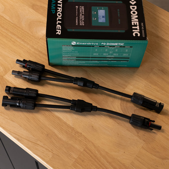 Enerdrive - MC4 Plug Double Splitter 2 into 1 Cable - Pair (M/F) - Quick Connect Solar Panels - Parallel Y Pair – SP-QC