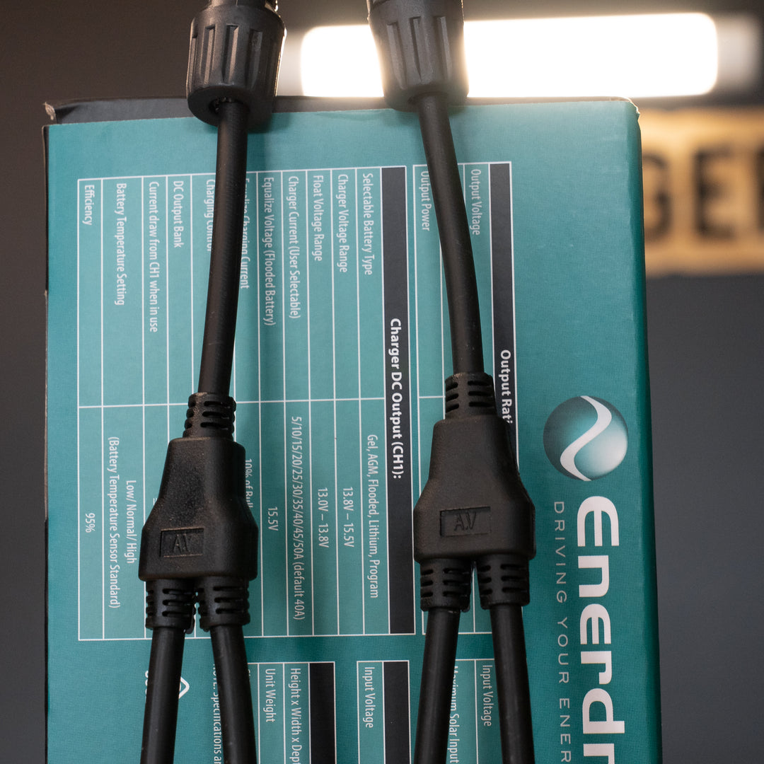 Enerdrive – MC4 Plug Double Splitter 2 into 1 Cable – Pair (M/F) – Quick Connect Sola – SP-QC detail view