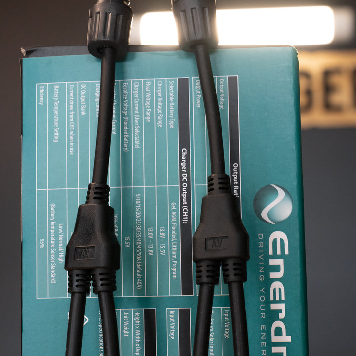 Enerdrive – MC4 Plug Double Splitter 2 into 1 Cable – Pair (M/F) – Quick Connect Sola – SP-QC detail view