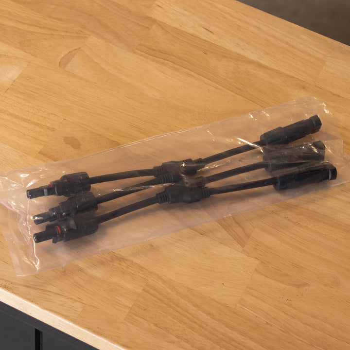 Enerdrive – MC4 Plug Double Splitter 2 into 1 Cable – Pair (M/F) – Quick Connect Sola – SP-QC detail view