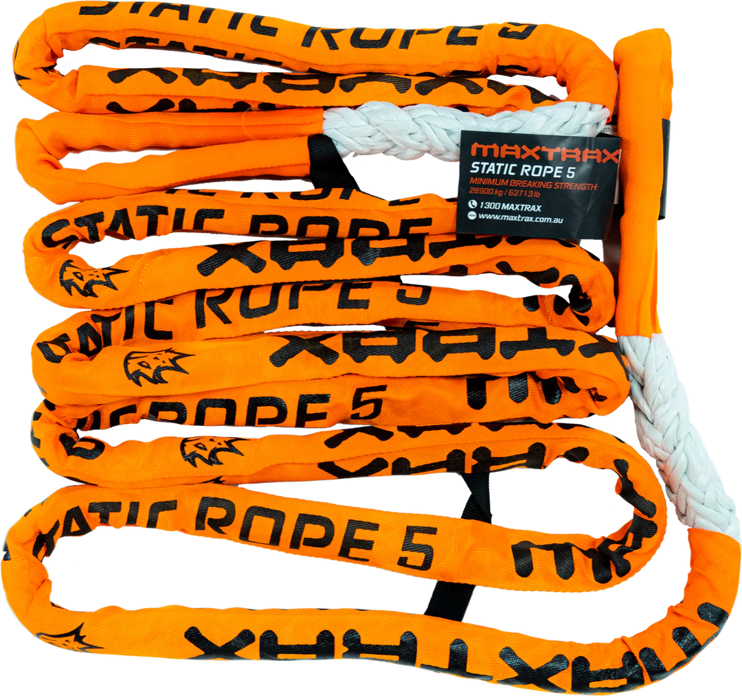 Maxtrax Static Rope 5m – Towing or Winch Recovery – 18MM / MBS 28900KG MTXSR5 equipment detail