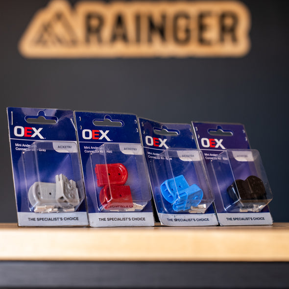 OEX - Mini 35A Anderson Plug Pairs (Grey/Red/Blue/Black) Available - Twin Pack With Terminals