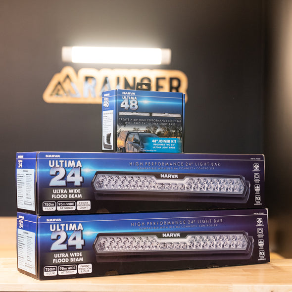 Narva - 48" Ultima Light Bar Combo Kit (2 x 24" Light Bars + Joiner) - KIT 71725BK - 74450