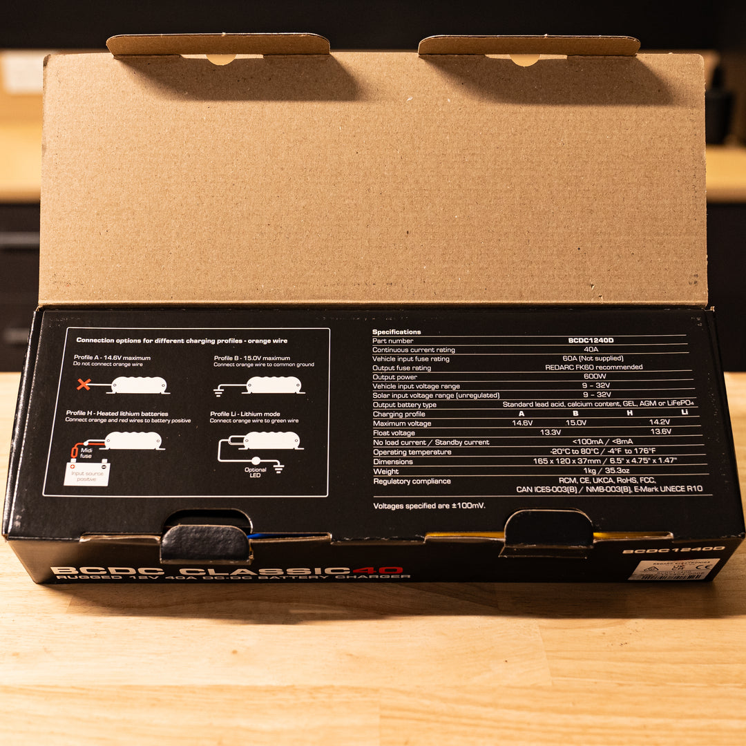 Redarc REDARC – BCDC 40A Classic IP65 Dual Input Battery Charger – BCDC1240D detail view