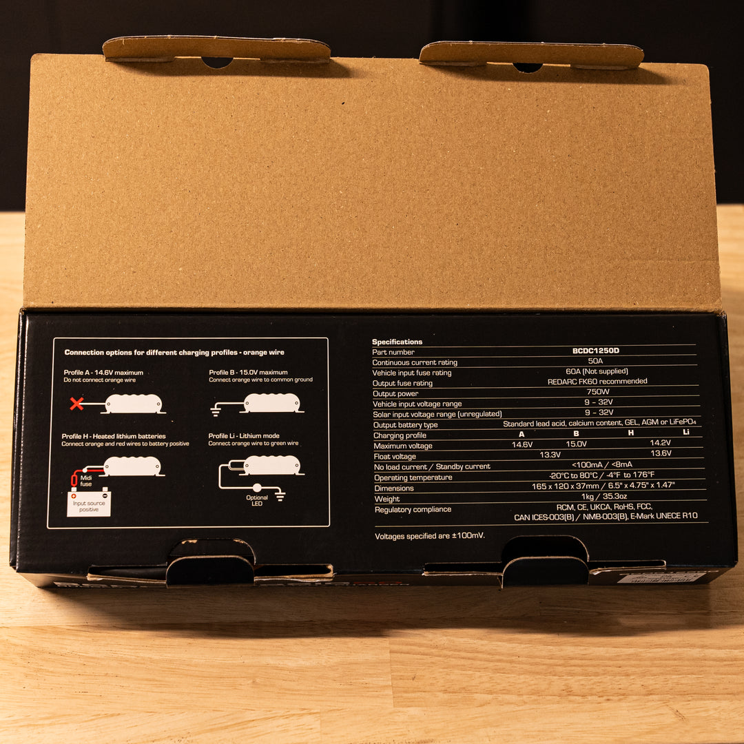 Redarc REDARC – BCDC 50A Classic IP65 Dual Input Battery Charger – BCDC1250D detail view