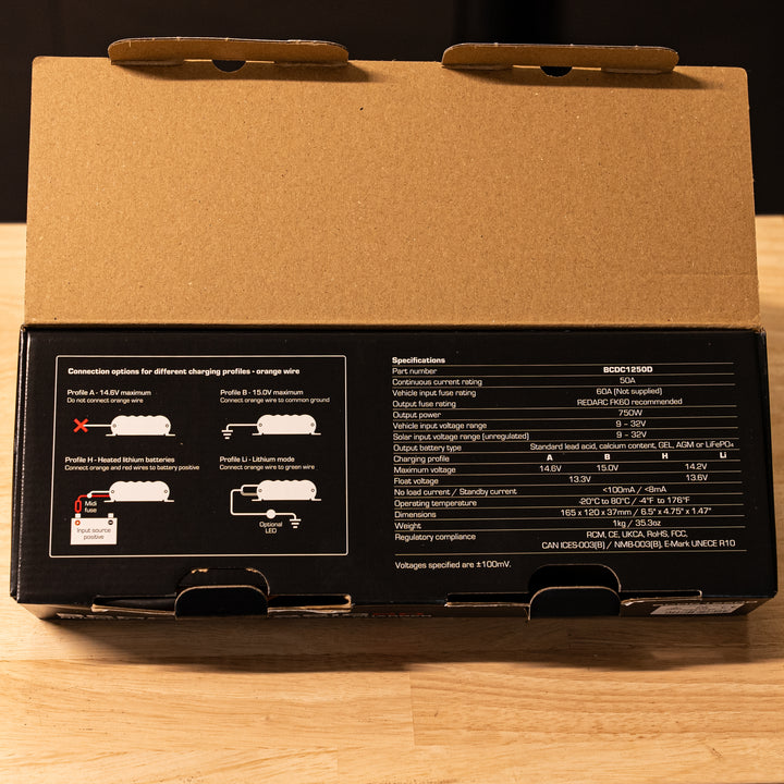Redarc REDARC – BCDC 50A Classic IP65 Dual Input Battery Charger – BCDC1250D detail view
