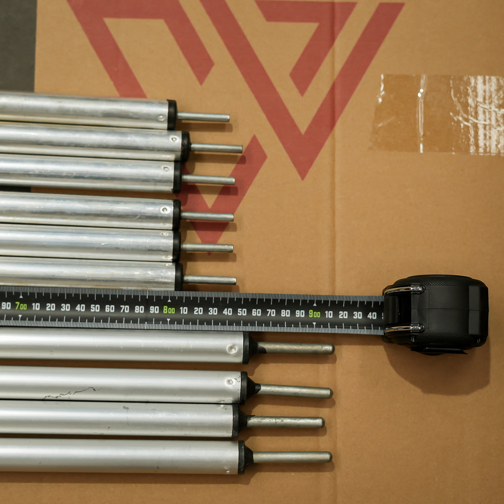 Rainger Swag Awning Poles Universal – Alloy Pair installation setup