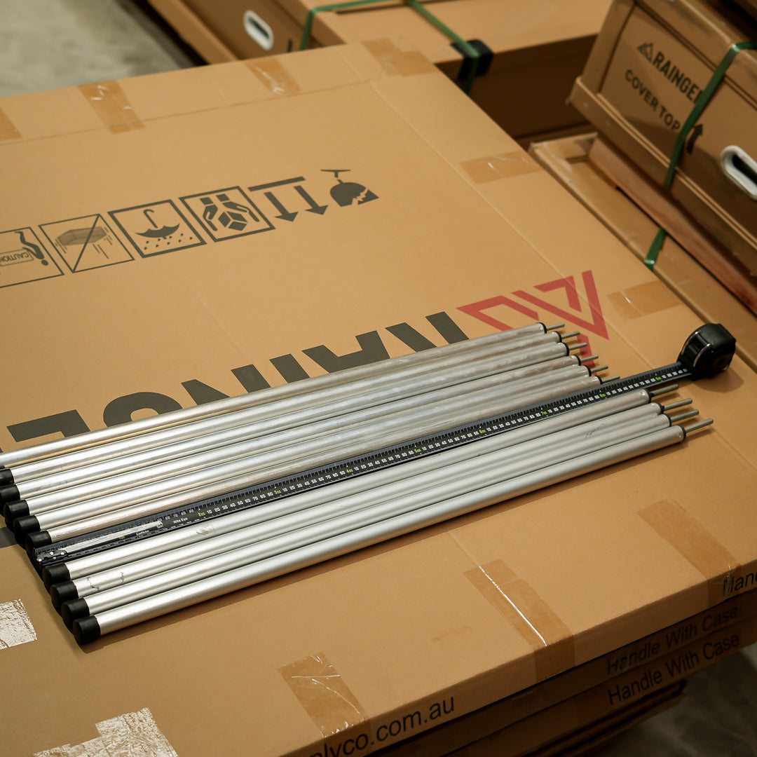 Rainger Swag Awning Poles Universal – Alloy Pair – 270 degree awning system
