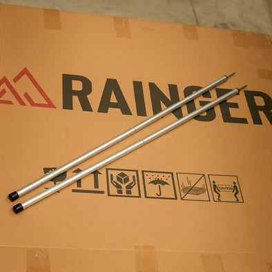 Swag Awning Poles - Extended Length - 2 PCE Folding Alloy Pair - 1000mm