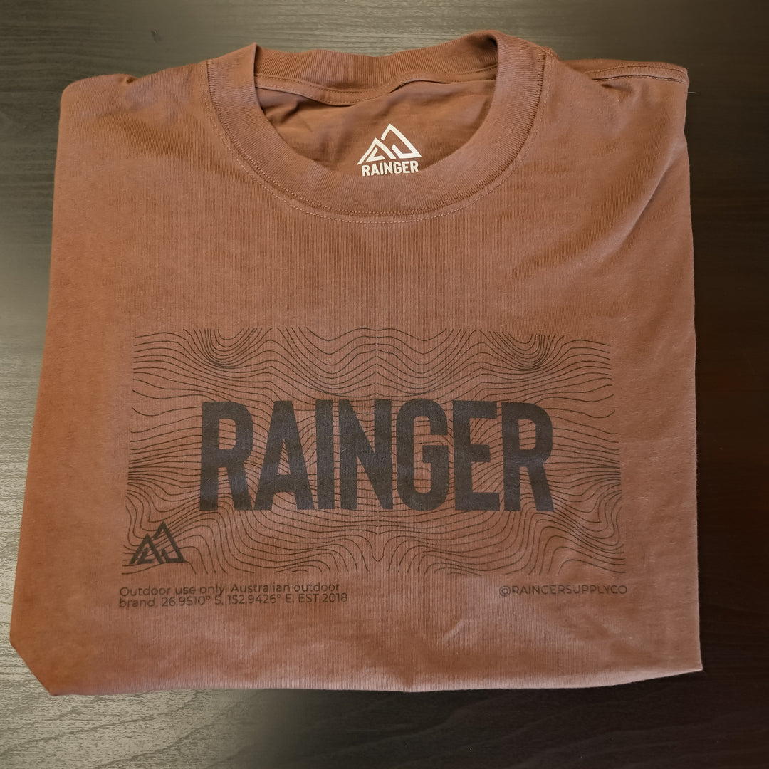 Rainger Topo Box Tee | Heavyweight 240GSM Cotton detail view