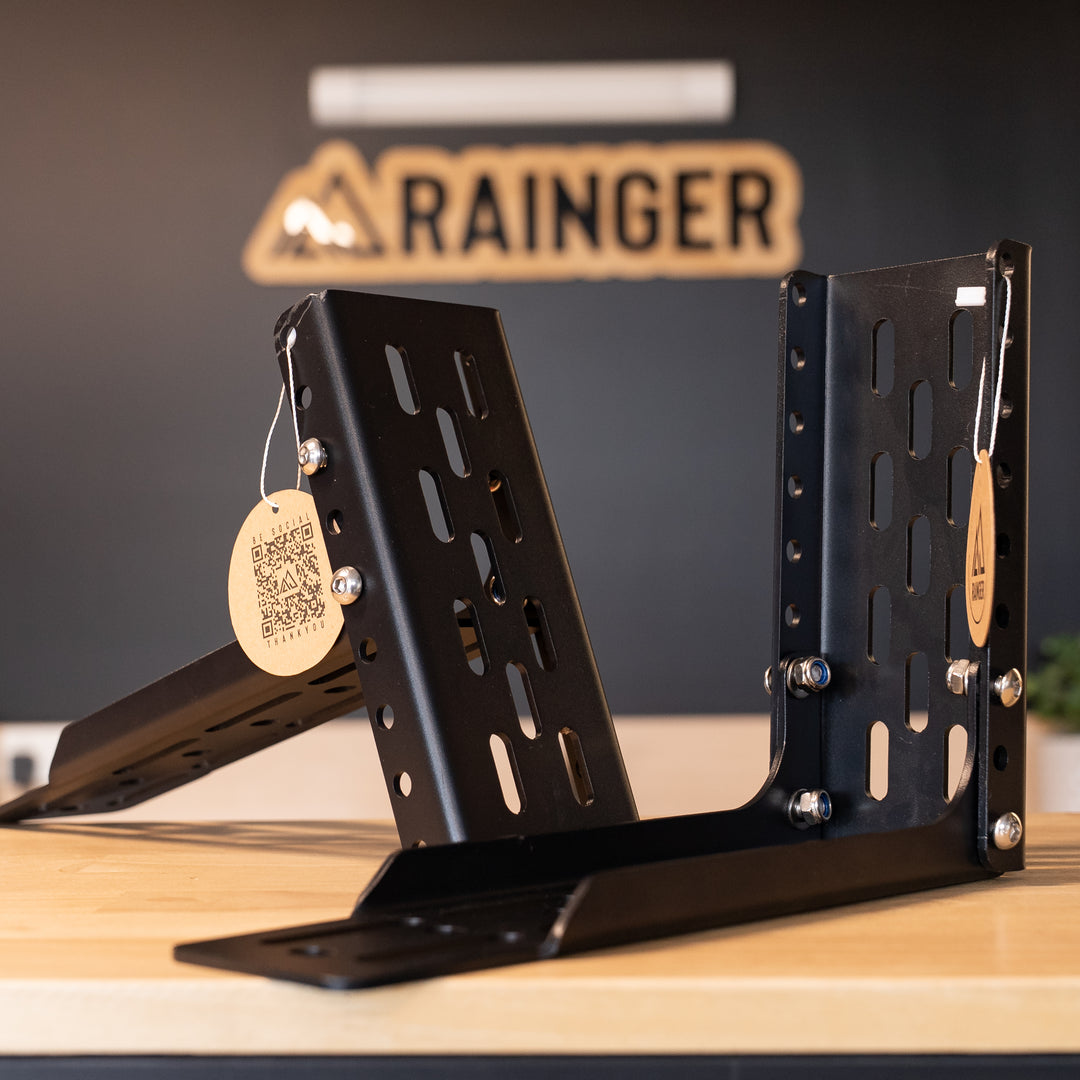 Rainger Awning L Brackets – 7 Way Adjustable – Universal Style (Pair) – 270 degree awning system