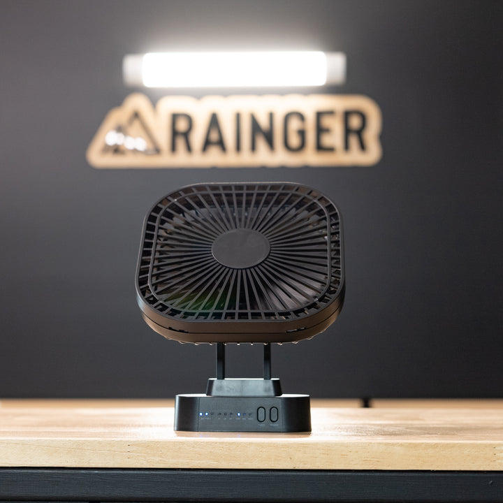 Rainger Portable Fan – Lithium Rechargeable Battery Magnetic Based – Suit Roof Top Tent – hardshell roof top tent